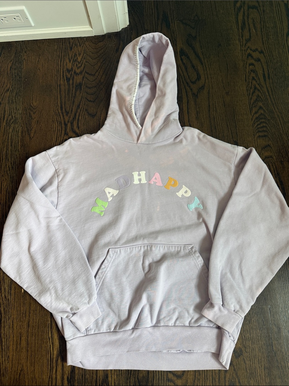Madhappy Pastel Lavender Hoodie with Multicolor Arch Logo